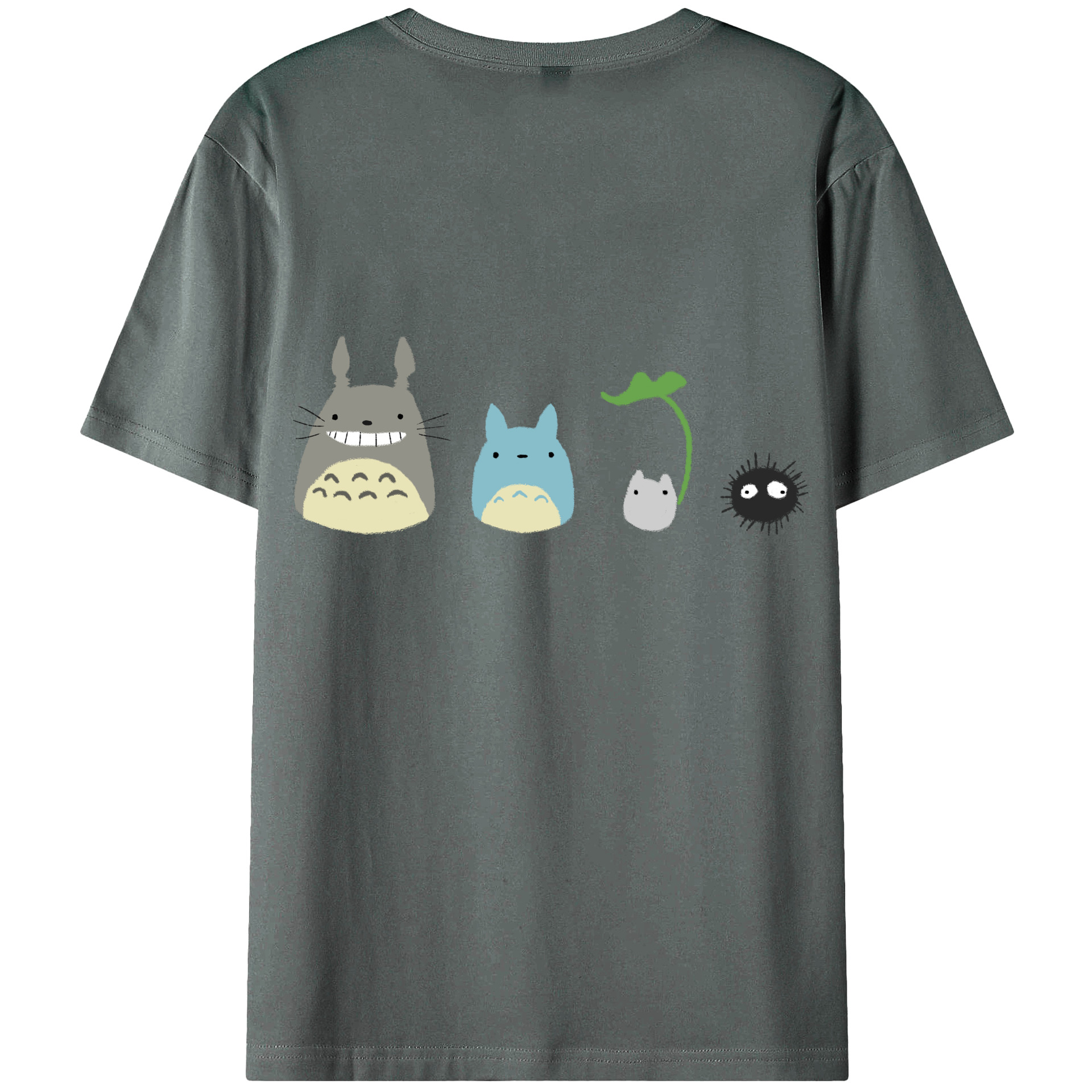 （画像用） となりのトトロ 草壁メイ 草壁サツキ My Neighbor Totoro Satsuki Kusakabe Mei Kusakabe 綿100％ メンズ半袖Tシャツ（バックプリント） 通気性